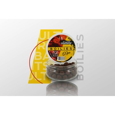 Бойлы насадочные тонущие ULTRABAITS кальмар-осьминог 14 мм банка 100 гр BNU100КО