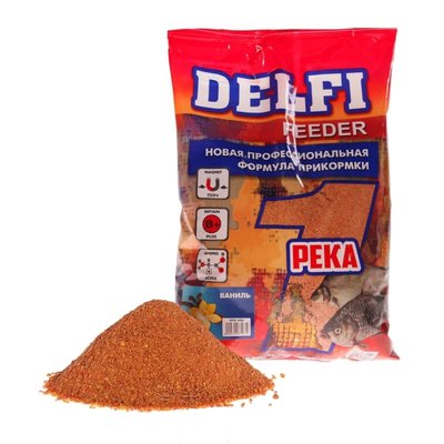 Прикормка Delfi FEEDER река ваниль 800г DFG-300
