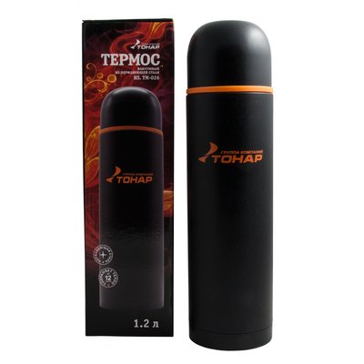 Термос HS. TM-026 1200ML чёрный (C) Тонар